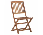 Folding Garden Chairs 6 pcs with Cushions Solid Acacia Wood