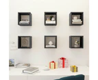 vidaXL Wall Cube Shelves 6 pcs High Gloss Grey 22x15x22 cm