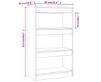 vidaXL Book Cabinet/Room Divider Smoked Oak 60x30x103 cm Engineered Wood