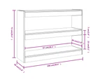 vidaXL Book Cabinet/Room Divider Black 100x30x72 cm