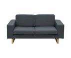 vidaXL 2-Seater and 3-Seater Sofa Set Dark Grey
