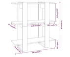 vidaXL Book Cabinet/Room Divider White 80x30x87 cm