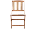 Folding Outdoor Chairs 8 pcs Solid Acacia Wood