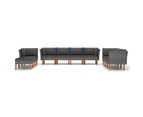 vidaXL 10 Piece Garden Lounge Set with Cushions Poly Rattan Grey