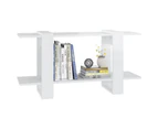 vidaXL Book Cabinet High Gloss White 100x30x51 cm Engineered Wood