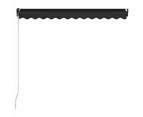 vidaXL Manual Retractable Awning 300x250 cm Anthracite