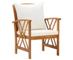 vidaXL Garden Chairs with Cushions 2 pcs Solid Acacia Wood