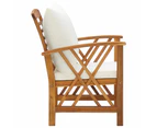 vidaXL Garden Chairs with Cushions 2 pcs Solid Acacia Wood