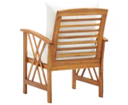 vidaXL Garden Chairs with Cushions 2 pcs Solid Acacia Wood