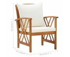 vidaXL Garden Chairs with Cushions 2 pcs Solid Acacia Wood