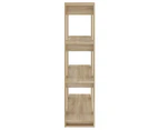 vidaXL Book Cabinet/Room Divider Sonoma Oak 100x30x123.5 cm