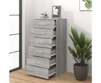 Sideboard with 6 Drawers Grey Sonoma 50x34x96 cm Engineered Wood