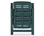 vidaXL 11 Piece Outdoor Dining Set Plastic Green