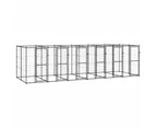 vidaXL Outdoor Dog Kennel Steel 14.52 m²