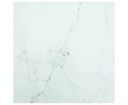 vidaXL Table Top White 60x60 cm 6 mm Tempered Glass with Marble Design