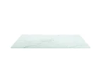 vidaXL Table Top White 60x60 cm 6 mm Tempered Glass with Marble Design