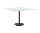 vidaXL Table Top White 60x60 cm 6 mm Tempered Glass with Marble Design