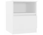 vidaXL Bed Cabinets 2 pcs White 40x40x50 cm Engineered Wood