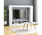 vidaXL TV Cabinet White 152x22x113 cm Engineered Wood