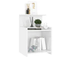 vidaXL Bed Cabinet High Gloss White 40x35x60 cm Engineered Wood