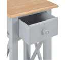 vidaXL Side Table Grey 27x27x65.5 cm Wood