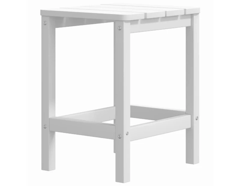 vidaXL Garden Adirondack Table White 38x38x46 cm HDPE