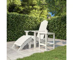 vidaXL Garden Adirondack Table White 38x38x46 cm HDPE