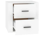 vidaXL Bedside Cabinet White 50x39x47 cm