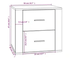 vidaXL Bedside Cabinet White 50x39x47 cm