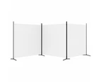 vidaXL 3-Panel Room Divider White 525x180 cm Fabric