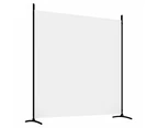 vidaXL 3-Panel Room Divider White 525x180 cm Fabric