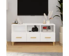 vidaXL TV Cabinet High Gloss White 102x36x50 cm Engineered Wood