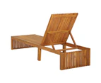 vidaXL Sun Lounger Solid Acacia Wood