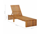 vidaXL Sun Lounger Solid Acacia Wood