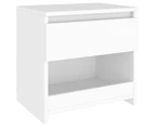 vidaXL Bedside Cabinet White 40x30x39 cm Engineered Wood