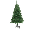 vidaXL Artificial Christmas Tree with Thick Branches Green 150 cm PVC