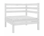 vidaXL 5 Piece Garden Lounge Set White Solid Pinewood