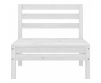 vidaXL 5 Piece Garden Lounge Set White Solid Pinewood