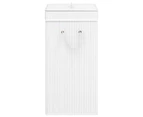 vidaXL Bamboo Laundry Basket with 2 Sections White 72 L