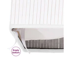 vidaXL Bamboo Laundry Basket with 2 Sections White 72 L