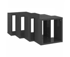 vidaXL Wall Cube Shelves 4 pcs High Gloss Grey 26x15x26 cm