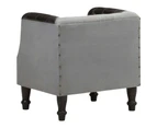 Tub Chair Black Real Leather and Solid Mango Wood