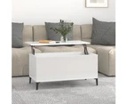 vidaXL Coffee Table High Gloss White 90x44.5x45 cm Engineered Wood