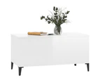 vidaXL Coffee Table High Gloss White 90x44.5x45 cm Engineered Wood