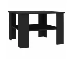 vidaXL Coffee Table Black 60x60x42 cm Engineered Wood