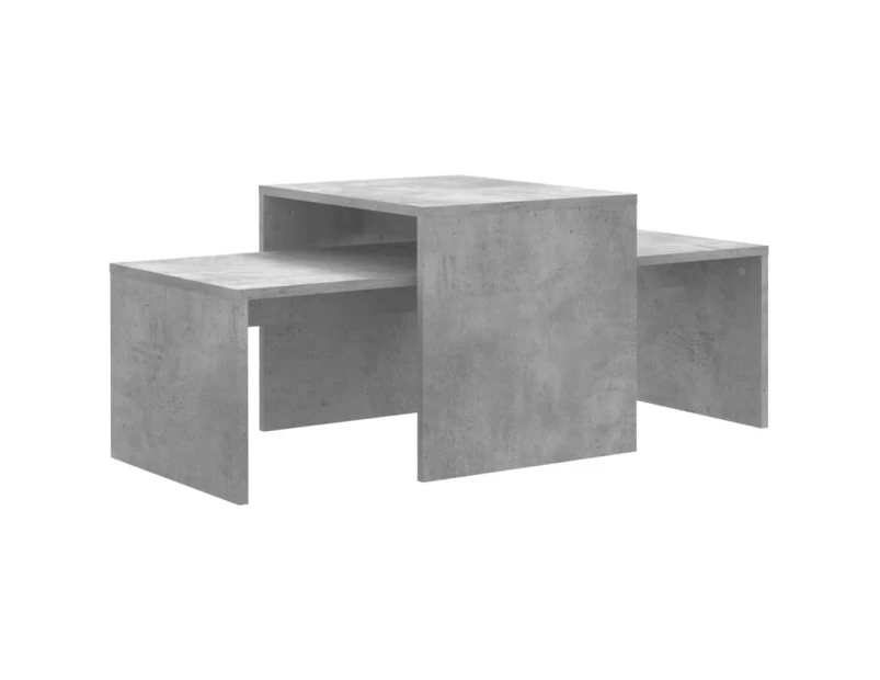 vidaXL Coffee Table Set Concrete Grey 100x48x40 cm Engineered Wood