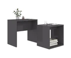 vidaXL Coffee Table Set High Gloss Grey 48x30x45 cm Engineered Wood