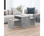 vidaXL Coffee Table Set Concrete Grey 100x48x40 cm Engineered Wood