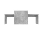 vidaXL Coffee Table Set Concrete Grey 100x48x40 cm Engineered Wood