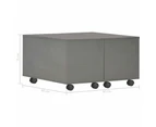 vidaXL Coffee Table High Gloss Grey 60x60x35 cm Engineered Wood